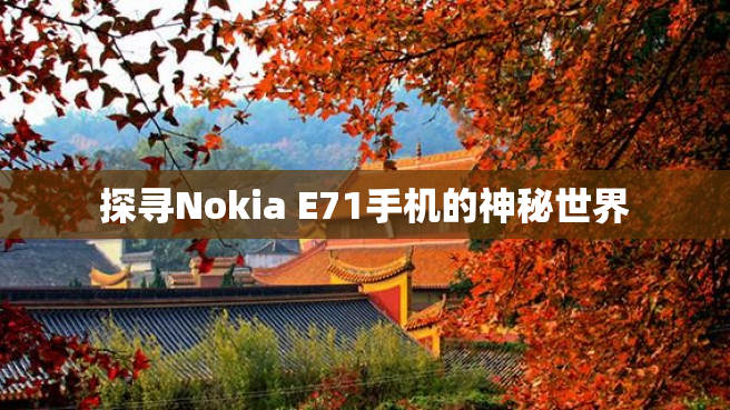 探寻Nokia E71手机的神秘世界