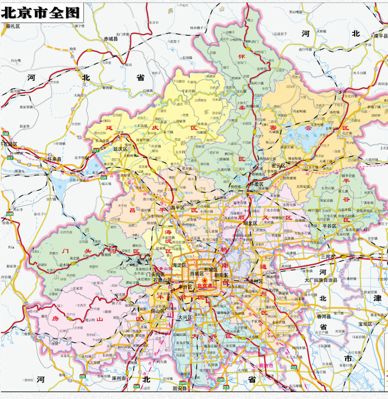 北京地图大小_北京缩小版地图_