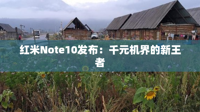 红米Note10发布：千元机界的新王者