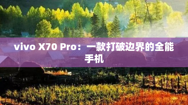 vivo X70 Pro：一款打破边界的全能手机