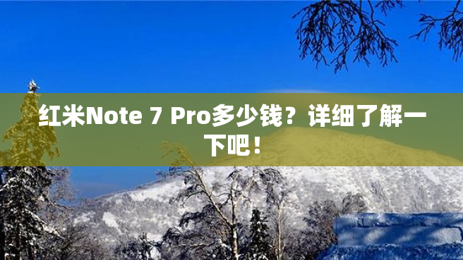 红米Note 7 Pro多少钱？详细了解一下吧！